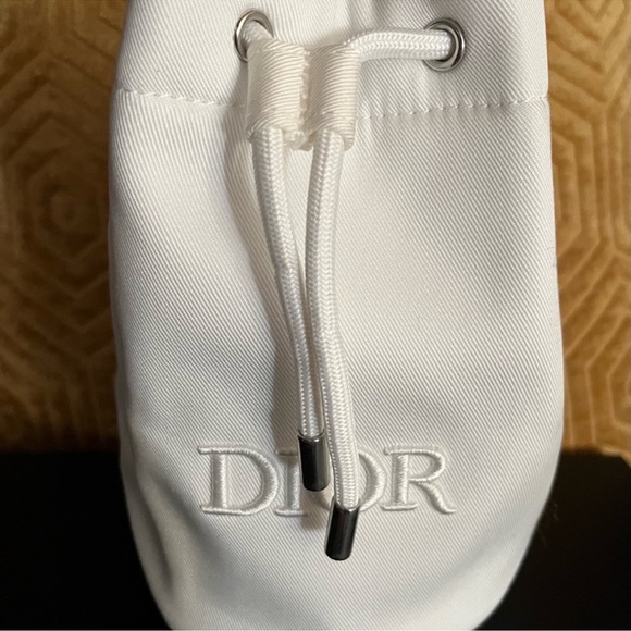 Dior Classic White Drawstring Pouch - Picture 1 of 5